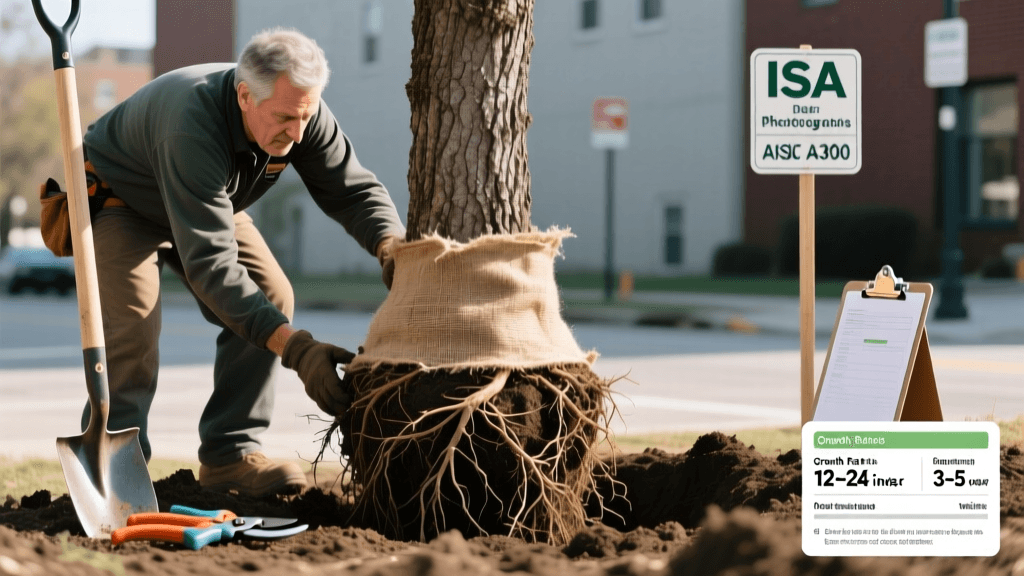 Transplant Mature Trees With Root Ball Protection