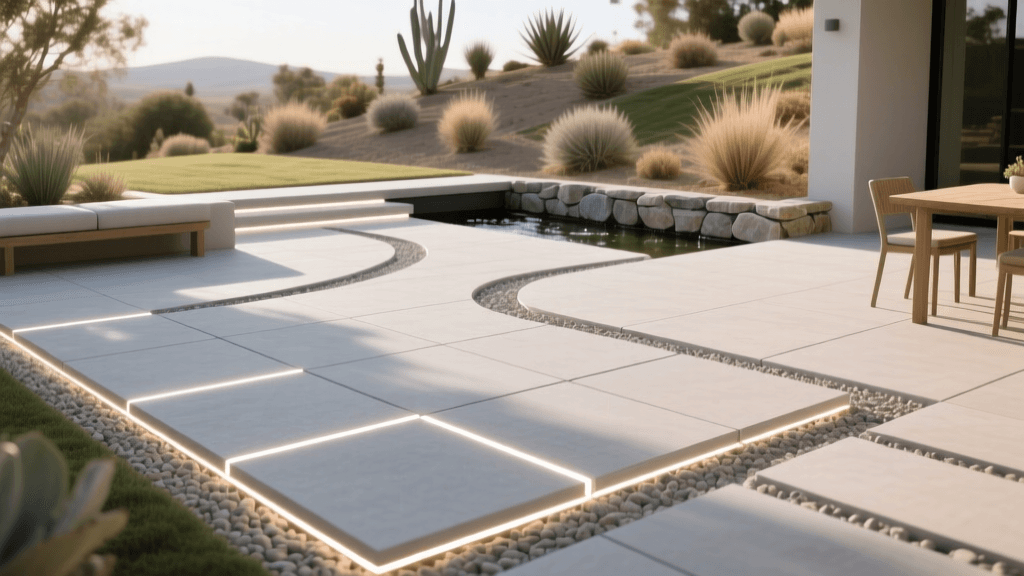 Designing a Permeable Paver Patio With Smart Lighting