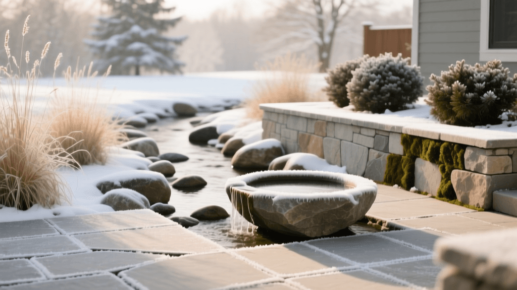 The Ultimate Guide to Winterizing Hardscapes and Water Features