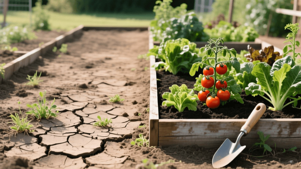 Backyard Garden Transformation: From Bare Clay to Raised Beds