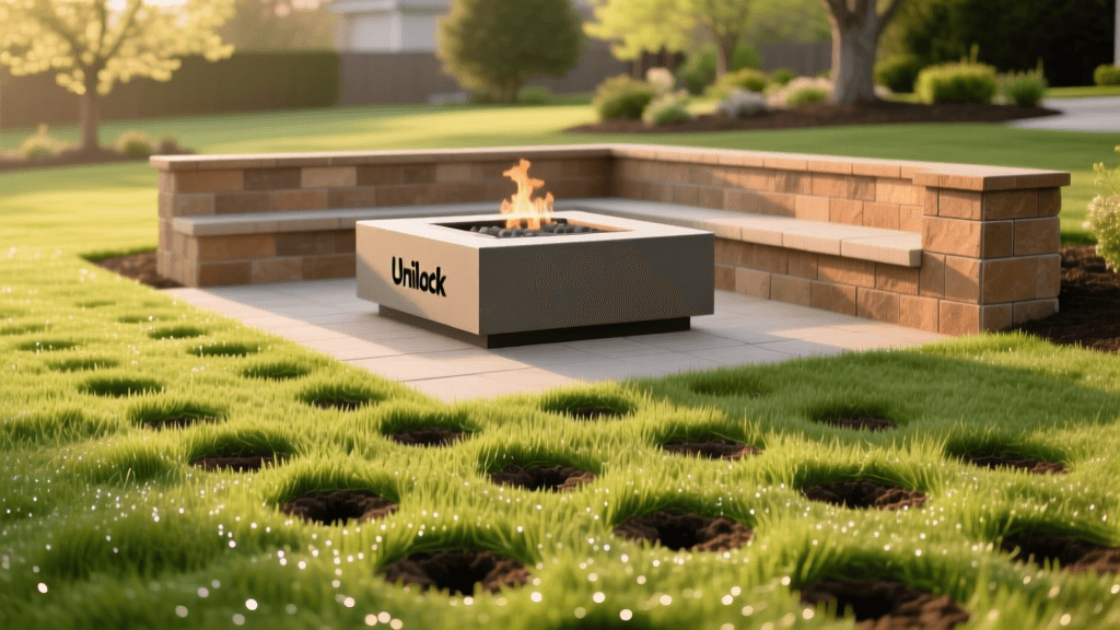 2026 Unilock Fire Pit Pavers & Lawn Core Aeration Guide