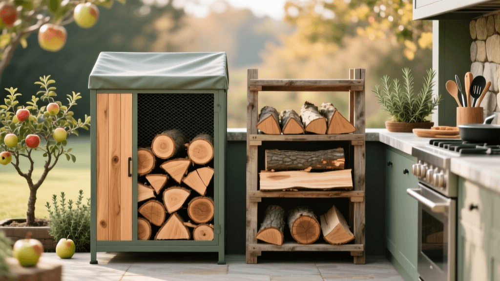 Covered vs Open Firewood Racks: 2026 Foodscaping Guide