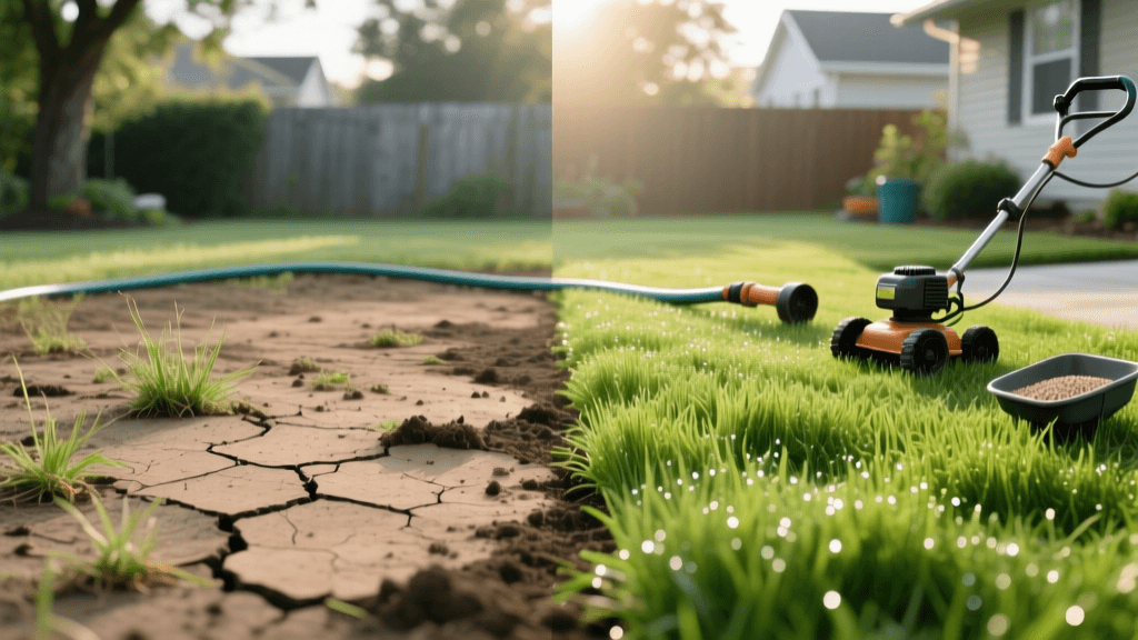 Transforming Compacted Clay Lawns: Aeration And Overseeding