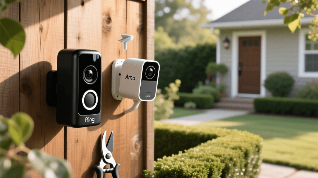 Ring vs Arlo Weatherproofing & Landscape Pruning 2026
