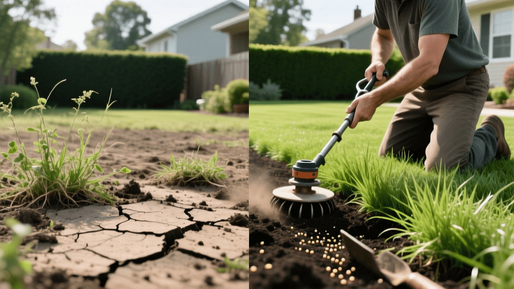 Before & After: Fixing a Compacted, Weedy Clay Lawn