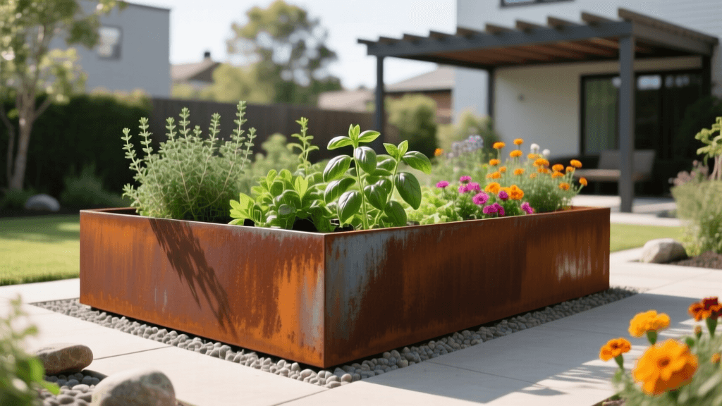 DIY Corten Steel Raised Beds: The Viral Garden Trend