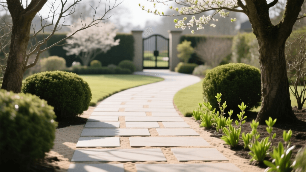 2026 Flagstone Walkways: Polymeric Sand & Pruning Timing
