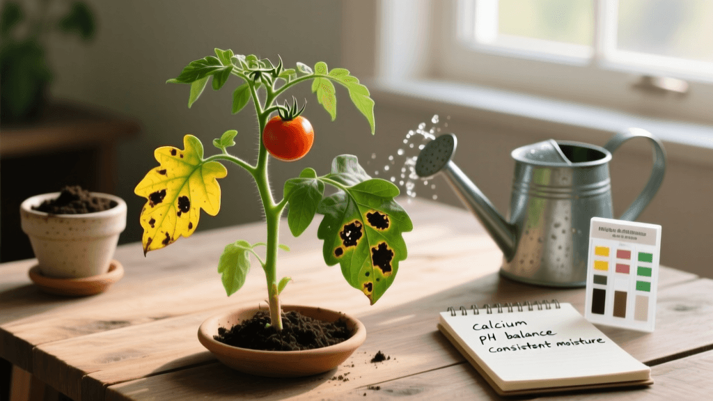 Diagnosing and Fixing Tomato Blossom End Rot and Yellow Leaves