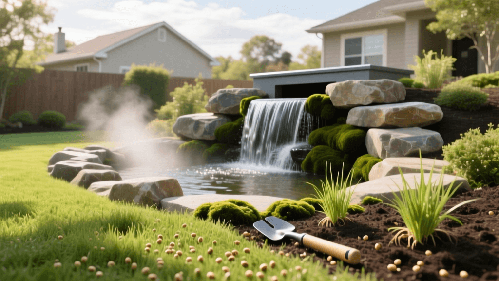 Aquascape Pondless Waterfall: 2026 Lawn Aeration & Seeding Guide