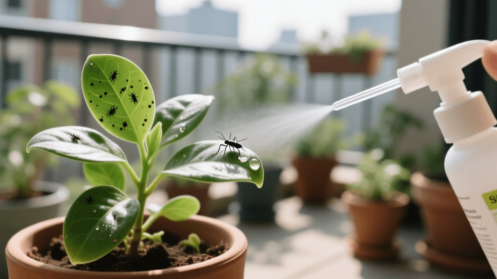 Thrips Damage & Spinetoram Treatment for Potted Plants 2026