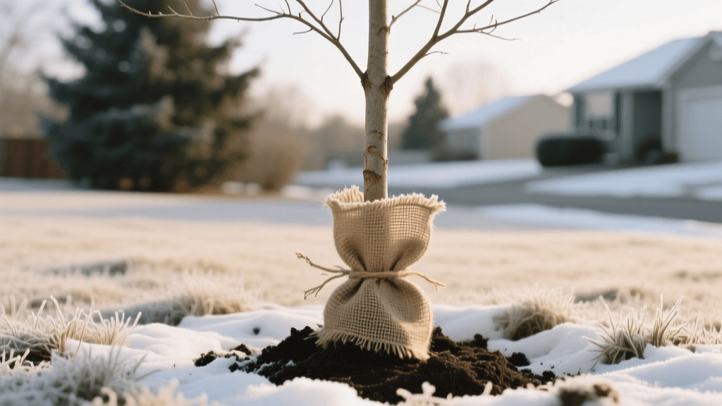 Burlap Tree Wrapping for Winter Sunscald Protection in 2026