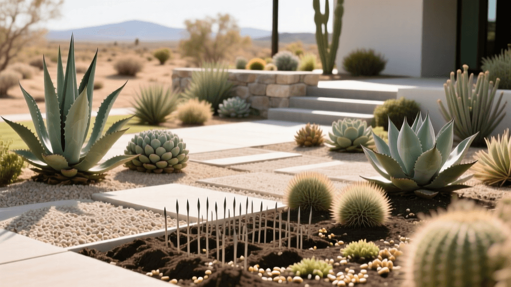 Xeriscape Front Yard 2026: Aeration and Seeding for Decomposed Granite and Agave