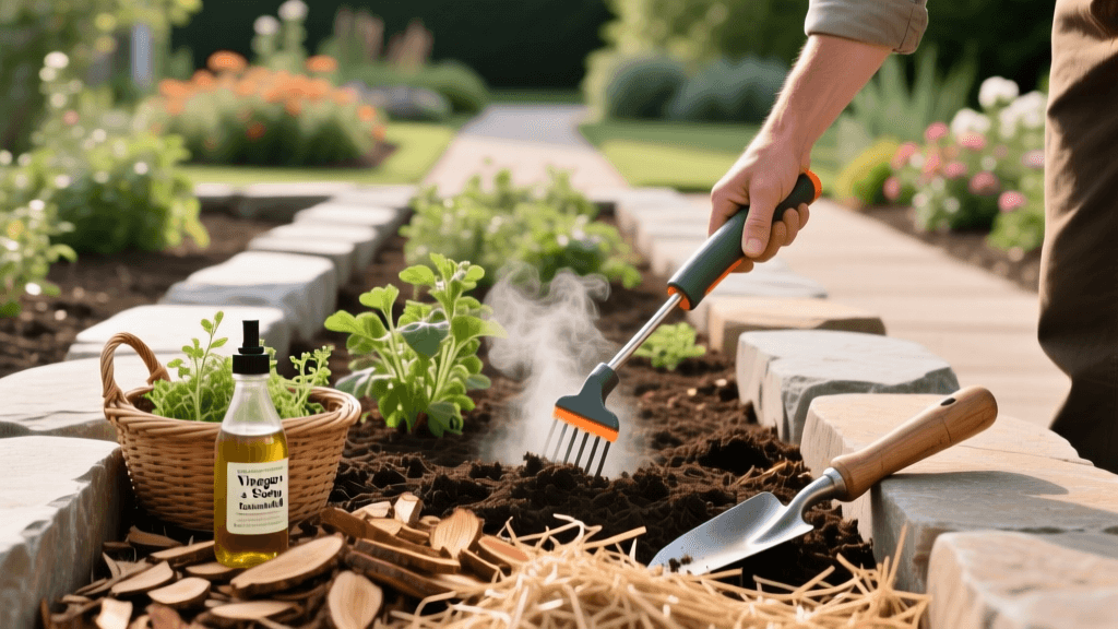 Chemical-Free Weed Control for Garden Beds and Hardscapes