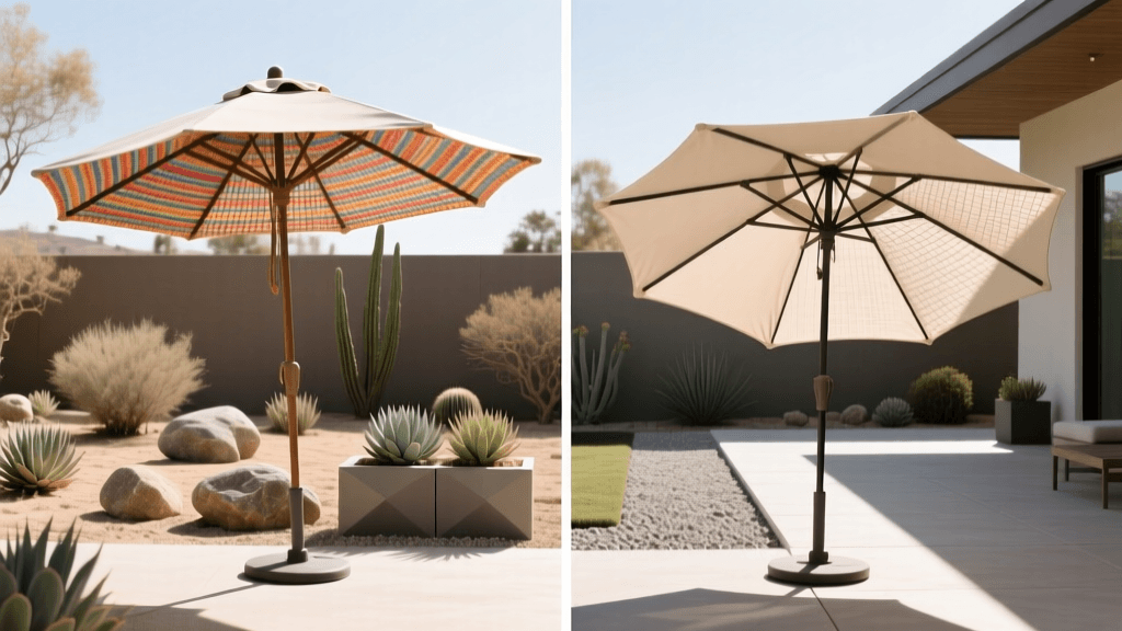 Sunbrella vs Polyester Outdoor Umbrellas: 2026 UV Guide