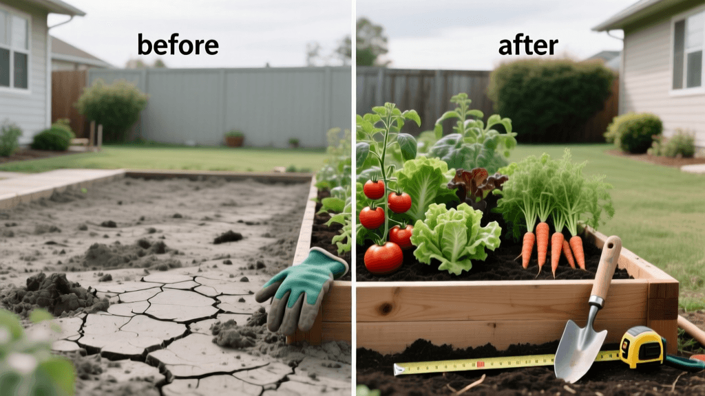 Backyard Makeover: Transforming Clay Into Raised Beds