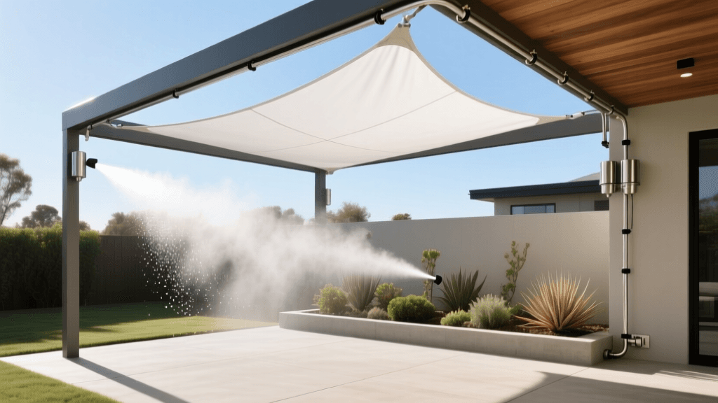 2026 Pergola Sunbrella Sail Misting & Irrigation Guide