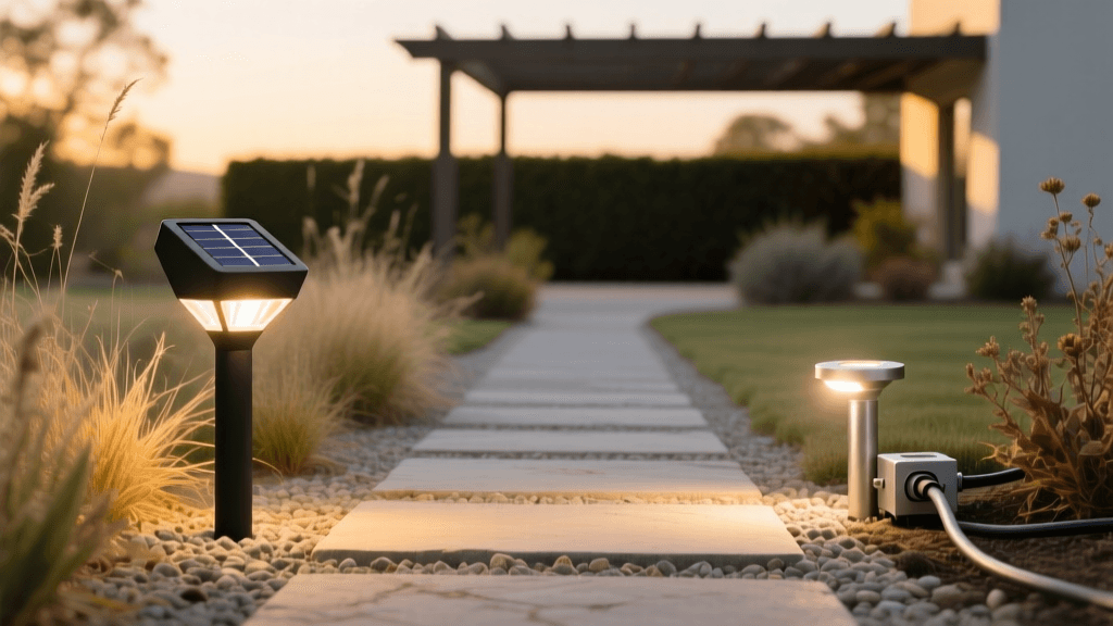 Solar vs. Low-Voltage LED Landscape Lighting Compared