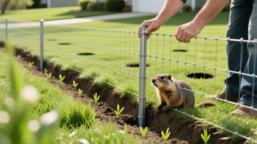 Groundhog L-Footer Fence Guide: Protect 2026 Seeded Lawns