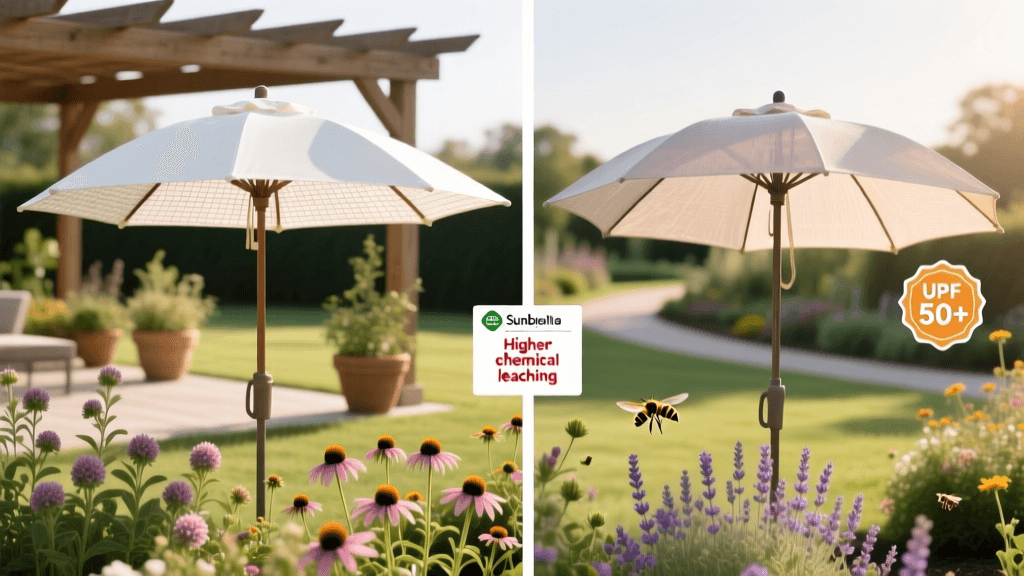 2026 Patio Umbrellas: Sunbrella vs Polyester for Pollinator Gardens