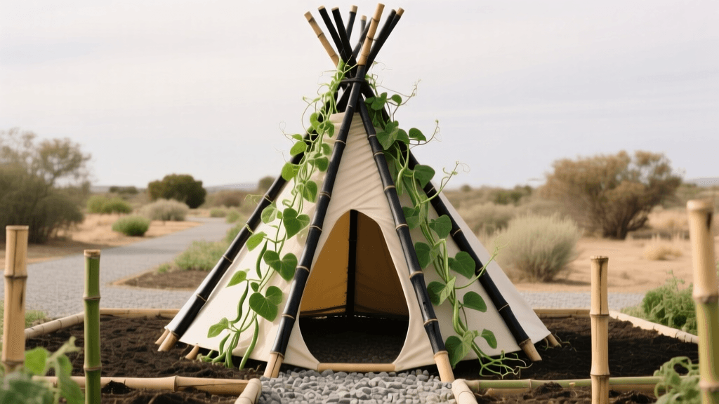 Fire-Safe Bamboo Bean Teepee Construction 2026 Guide