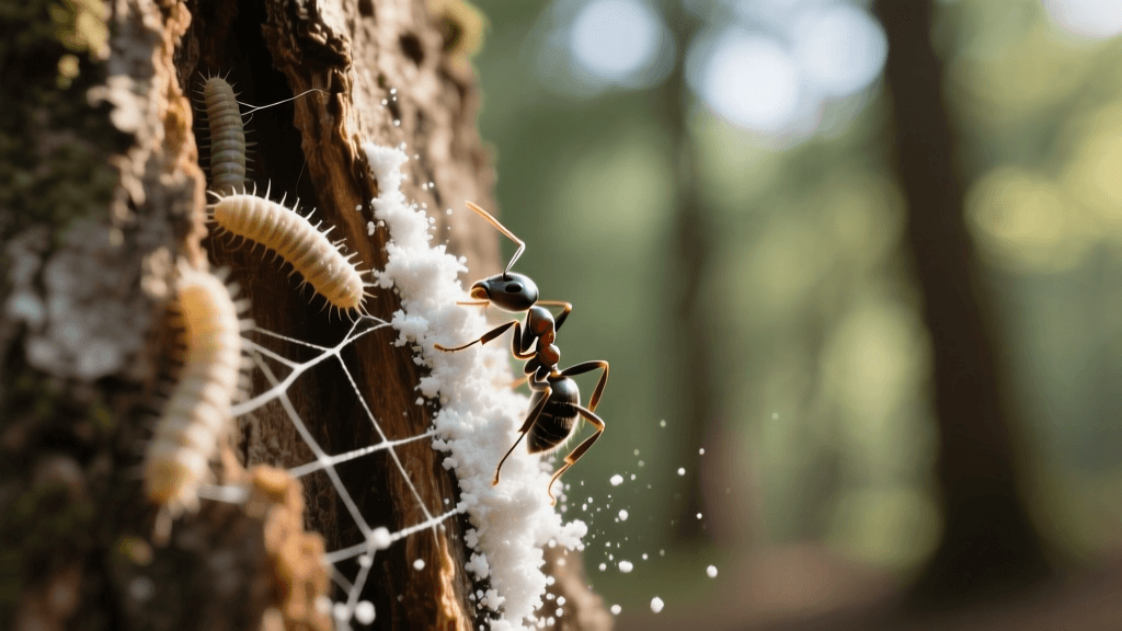 Stop Ant Trails With DE For Tree Web Worm Control 2026