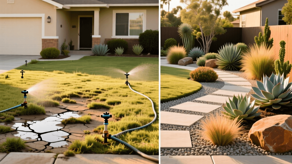Front Yard Xeriscape Transformation: A Before and After