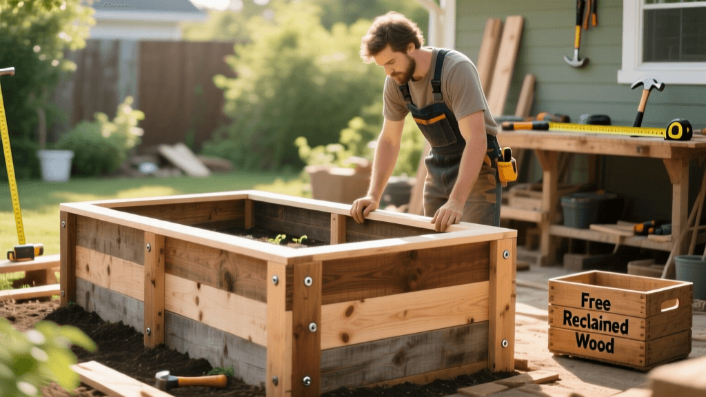 Build Budget Raised Garden Beds Using Reclaimed Wood