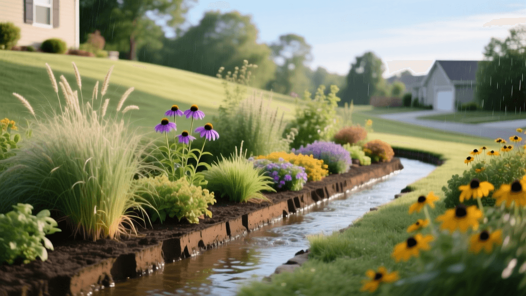 Designing a Rain Garden for Drainage and Curb Appeal