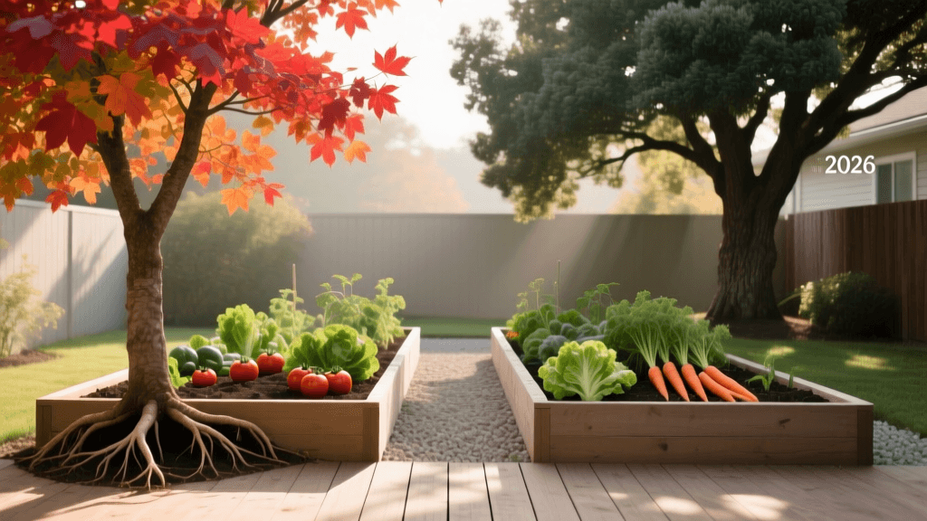 Red Maple vs Live Oak 2026: Shade Trees for Raised Beds